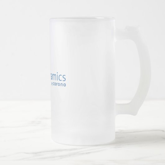 蘭の製陶術によって曇らされるマグ フロストグラスビールジョッキ (右)