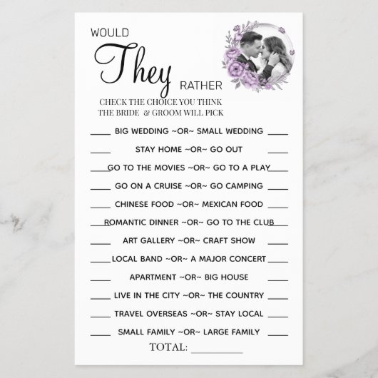 蘭は彼らはむしろシャワーのゲームカード チラシ (正面)