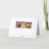 蘭を持つアフリカ灰色のオウム カード (裏面)