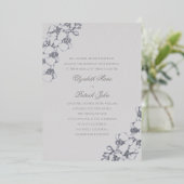 蘭アイボリーフォイルフォーマル伝統的結婚ズ 箔招待状 (立ち正面)