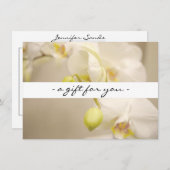 蘭エレガントのギフト証明書の名前 (正面/裏面)