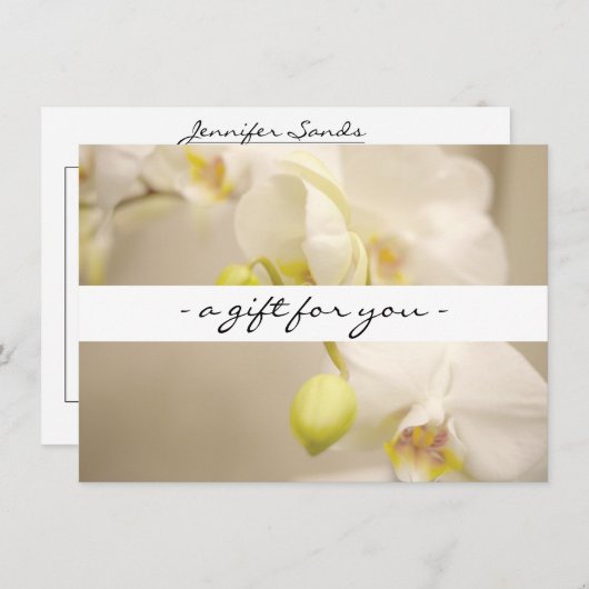 蘭エレガントのギフト証明書の名前 (正面/裏面)