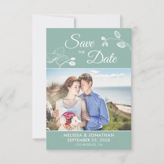 蘭エレガントモダンフローラ写真の日付を保存 (正面)