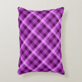 蘭エレガント紫の格子枕 アクセントクッション (正面(垂直))