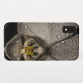 蘭エレガント花ブラックグレー Case-Mate iPhoneケース (裏面(横))