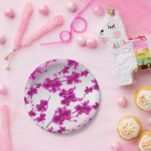 蘭エレガント花結婚フローラ ペーパープレート (パーティー)