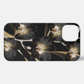 蘭エレガント花 iPhoneケース (裏面横)