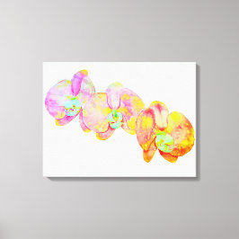 蘭カリブの蘭、熱帯水色の花 キャンバスプリント