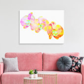 蘭カリブの蘭、熱帯水色の花 キャンバスプリント (インサイチュ (リビング))