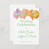 蘭カリブの蘭、熱帯水色の花 セーブザデート (正面/裏面)