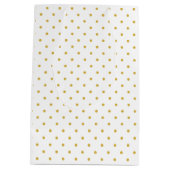 蘭カリブの蘭、熱帯水色の花 ミディアムペーパーバッグ (裏面)