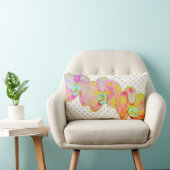 蘭カリブの蘭、熱帯水色の花 ランバークッション (椅子)