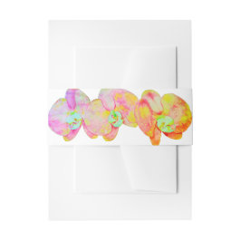 蘭カリブの蘭、熱帯水色の花 招待状ベリーバンド