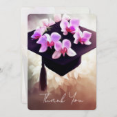 蘭スタイリッシュユニーク学卒業 サンキューカード (正面/裏面)