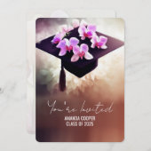 蘭スタイリッシュユニーク学卒業 招待状 (正面/裏面)