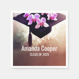 蘭スタイリッシュ卒業用紙ナプキン スタンダードカクテルナプキン