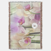 蘭スタイリッシュ蘭 | イニシャルの追加 スローブランケット (正面縦)