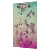 蘭ティール（緑がかった色）と紫のフローラスクリプトテクスチャの外観 クリップボード (左)