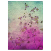 蘭ティール（緑がかった色）と紫のフローラスクリプトテクスチャの外観 クリップボード (裏面)