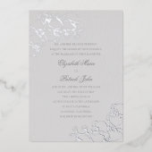 蘭フォーマル伝統的親結婚の 箔招待状 (正面)