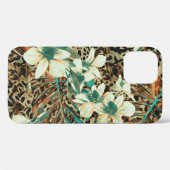 蘭フローラ水色シームレスイラストレーション Case-Mate iPhoneケース (裏面 (横))