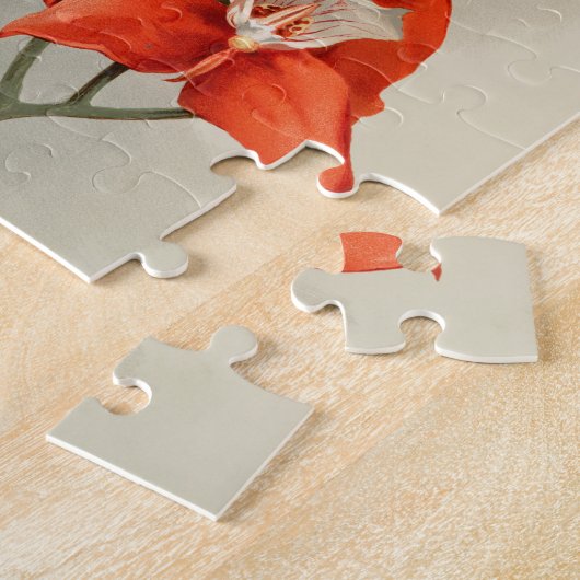 蘭ブルーミングフラワーヴィンテージ旧イラストレーション ジグソーパズル (側面)