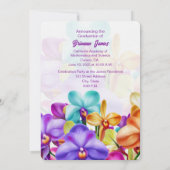 蘭モダンスタイリッシュカラフルの卒業 招待状 (裏面)