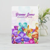 蘭モダンスタイリッシュカラフルの卒業 招待状 (スタンド正面)