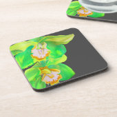 蘭モダン花モダン芸術 コースター (左側)