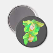 蘭モダン花モダン芸術 マグネット (正面/裏面)