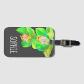 蘭モダン花モダン芸術 ラゲッジタグ (正面横)