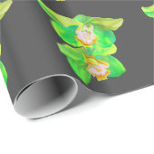 蘭モダン花モダン芸術 ラッピングペーパー (ロールコーナー)