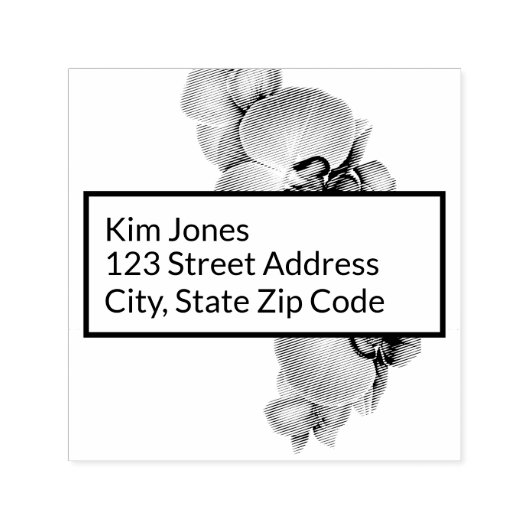 蘭差出人住所自己インキングのゴムスタンプ セルフインキングスタンプ (デザイン)