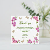 蘭熱帯蝶の赤ちゃんシャワーありがとう サンキューカード (スタンド正面)