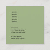 蘭石竹水カラーマッサージスパセラピー スクエア名刺 (裏面)