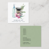 蘭石竹水カラーマッサージスパセラピー スクエア名刺 (正面/裏面)