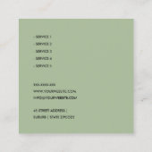 蘭石竹水カラーマッサージスパセラピー スクエア名刺 (裏面)