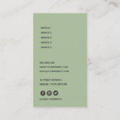 蘭石竹水カラーマッサージスパセラピー 名刺 (裏面)