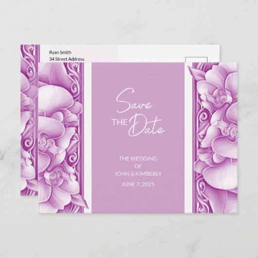 蘭結婚の発華美表はがき 案内ポストカード (正面/裏面)