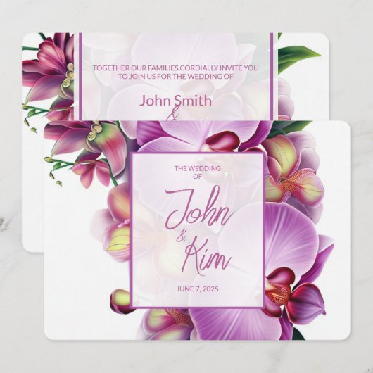 蘭結婚式招待状 招待状 (正面/裏面)