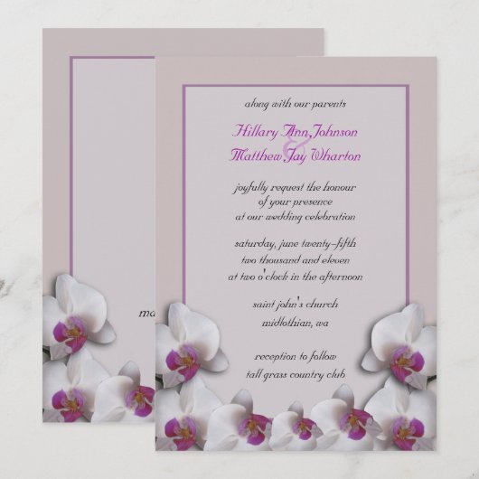 蘭結婚式招待状 招待状 (正面/裏面)