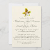 蘭結婚花の絵画招待 招待状 (裏面)