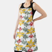 蘭美しい：フローラルパターンエレガンス。 エプロン (インサイチュ)