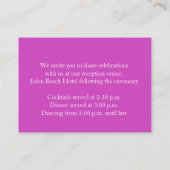 蘭花アート結婚の情報囲いカード エンクロージャーカード (裏面)