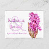 蘭花アート結婚の情報囲いカード エンクロージャーカード (正面)