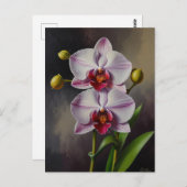 蘭花油絵 ポストカード (正面/裏面)