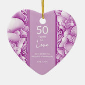 蘭華美の結婚記念写真オーナメント セラミックオーナメント (正面)