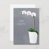 蘭 |と悔やみや弔慰 ノートカード (正面/裏面)