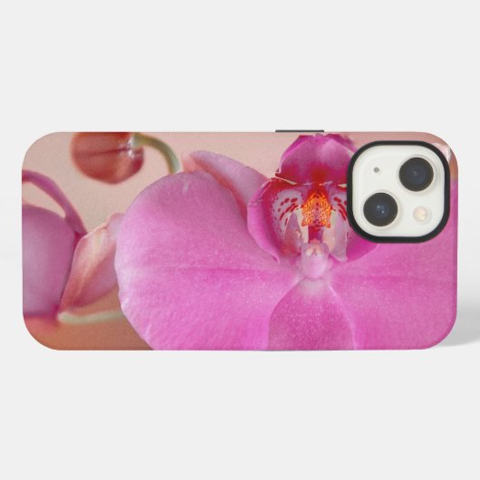 蘭、ピンク、花 iPhoneケース (裏面横)