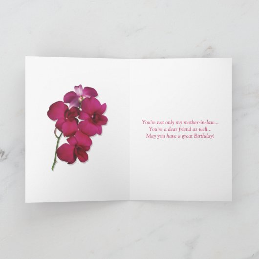 蘭。姑誕生日カード カード (内部)